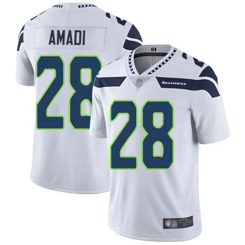 Seattle Seahawks Limited White Men Ugo Amadi Road Jersey NFL Football #28 Vapor Untouchable->women nfl jersey->Women Jersey